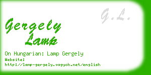 gergely lamp business card